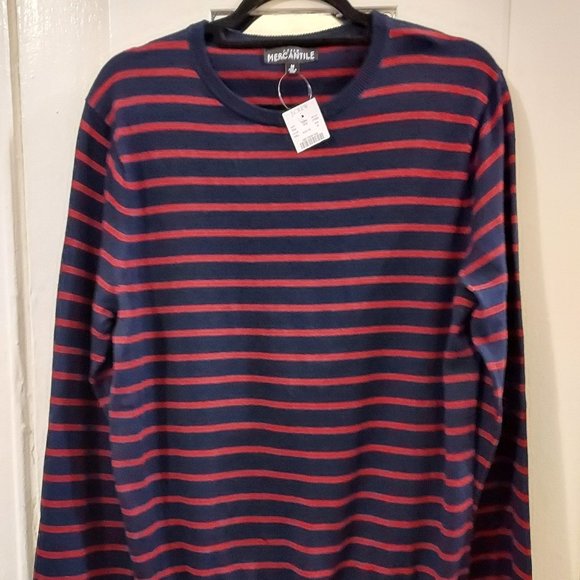 J. Crew Mercantile stripe sweater Mans M - Picture 1 of 6